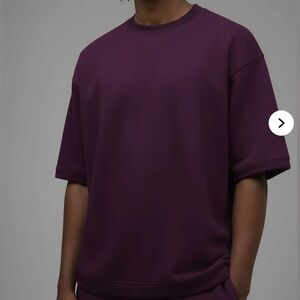 Dark Purple Oversized T-Shirt and Short Set